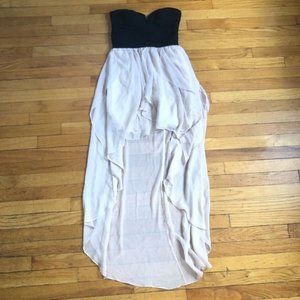 Arden B Strapless High Low Dress Asymmetrical Hem